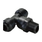 Fluidfit HRPT Swivel Male Branch Tee — Metric