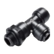 Fluidfit HRST-G Swivel Male Run Tee (BSPP) — Metric
